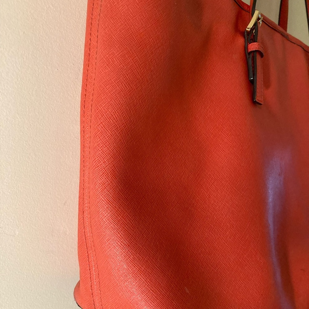 MICHAEL KORS BEAUTIFUL LARGE CANVAS TOTE SHOULDERBAG MK  burnt orange  COLOR - Picture 11 of 14